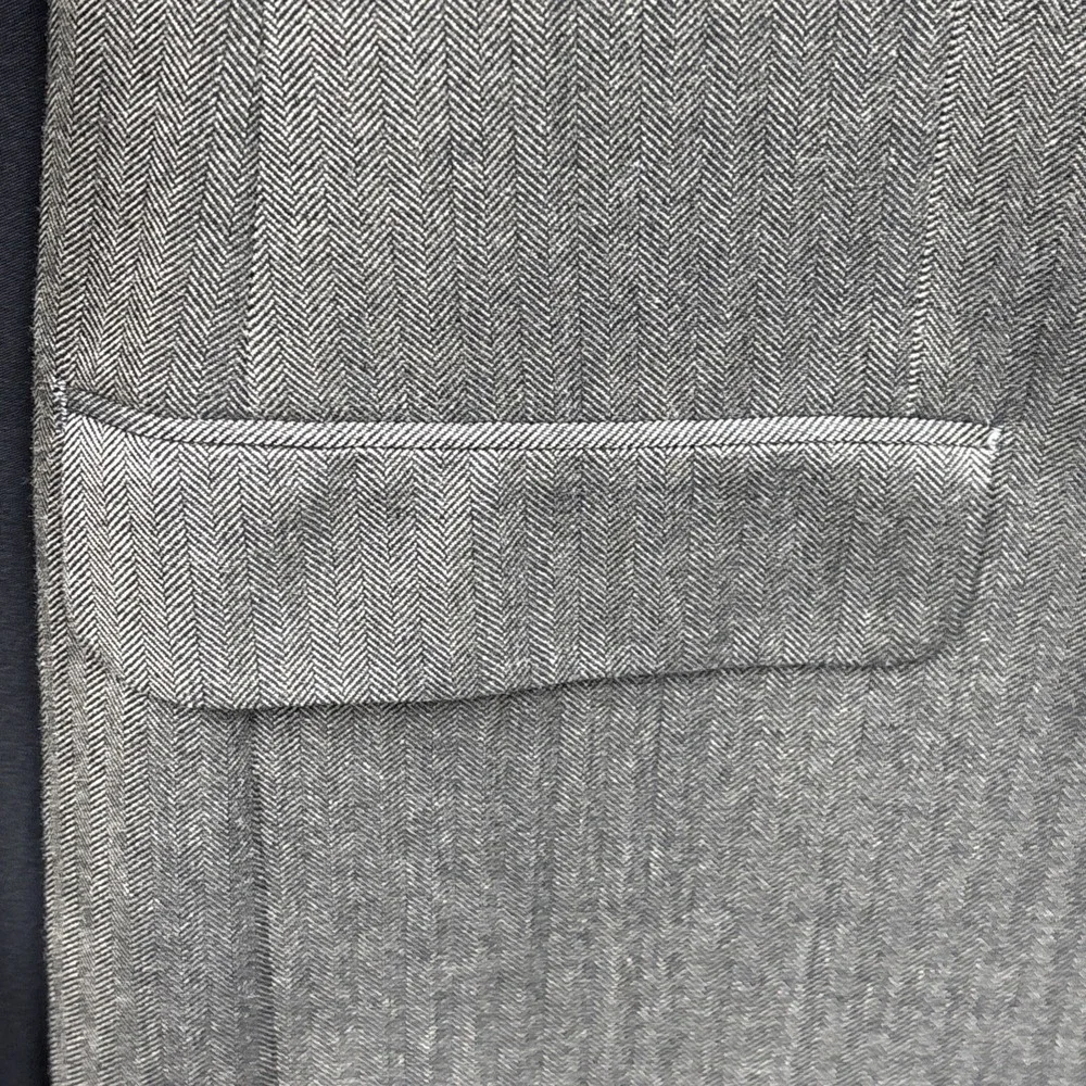 Lauren Ralph Lauren Silk Wool Blazer Sport Coat Men's Size 40R Gray 2 Button